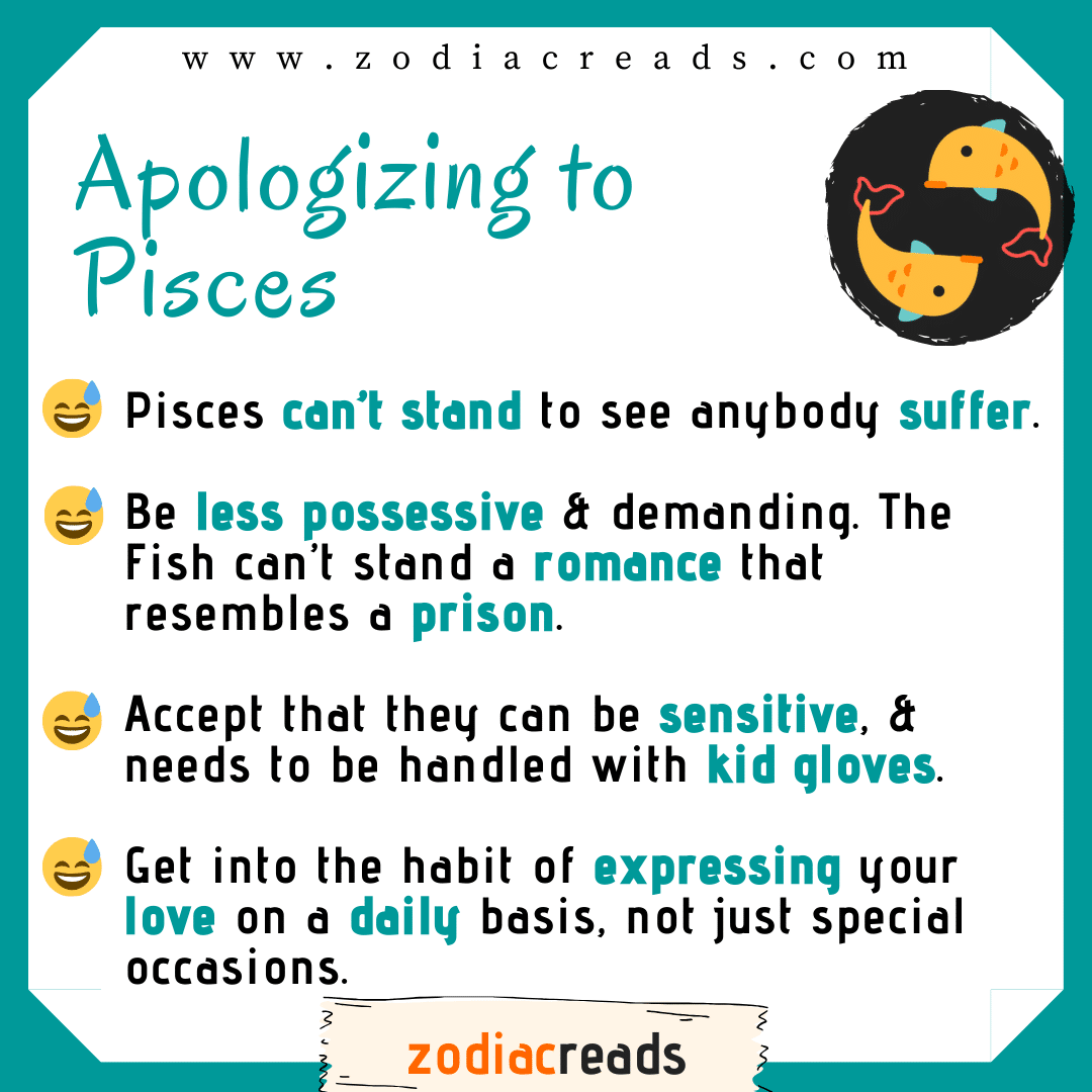 12 Pisces - Apologizing to Signs Zodiacreads