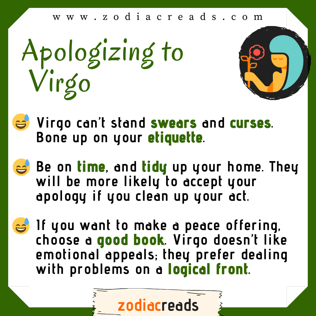 6 Virgo - Apologizing to Signs Zodiacreads