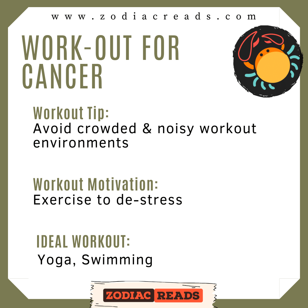 4 CANCER WORK OUT ZODIACREADS
