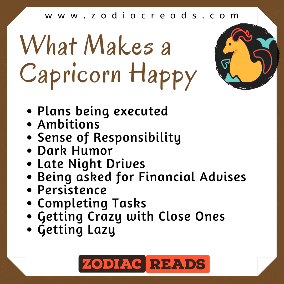 What makes a Capricorn happy