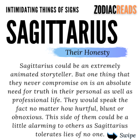 Intimidating thing Sagittarius sign