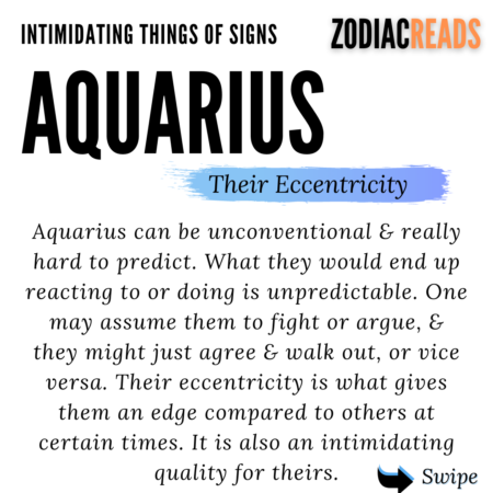 Intimidating thing Aquarius sign