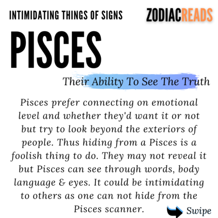 Intimidating thing Pisces sign