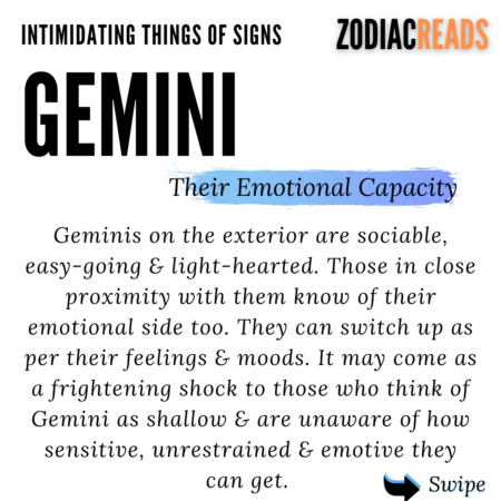 Intimidating thing Gemini Sign