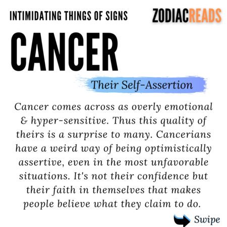 Intimidating thing Cancer Sign
