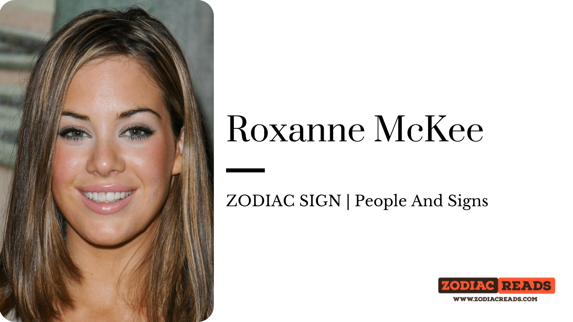 Roxanne McKee zodiac