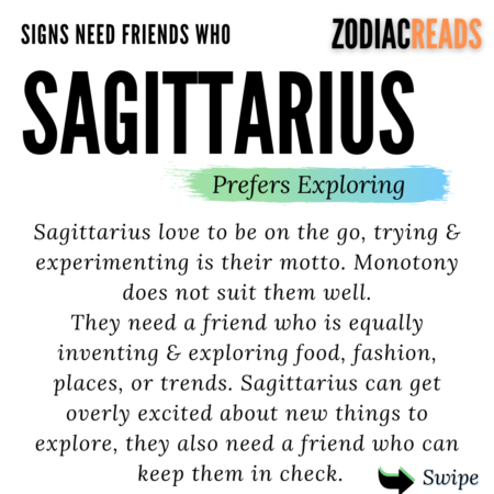 Sagittarius need a friend who can