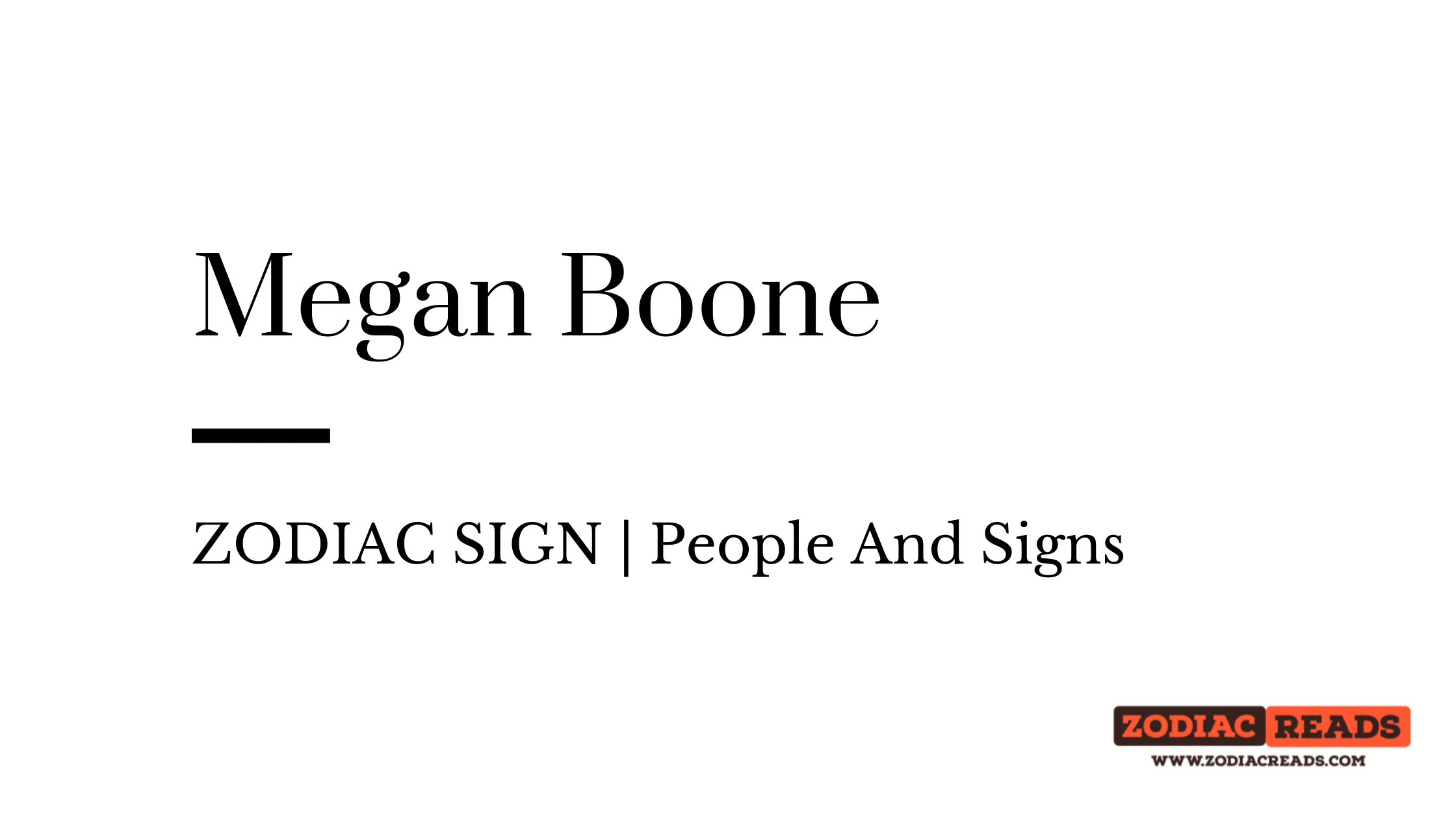 Megan Boone zodiac