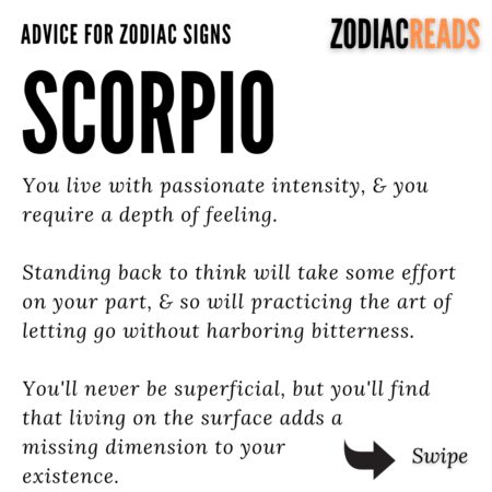 Advice For Scorpio