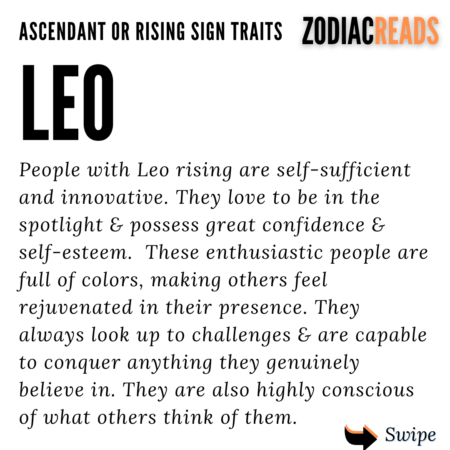 Leo Ascendant or Rising sign traits