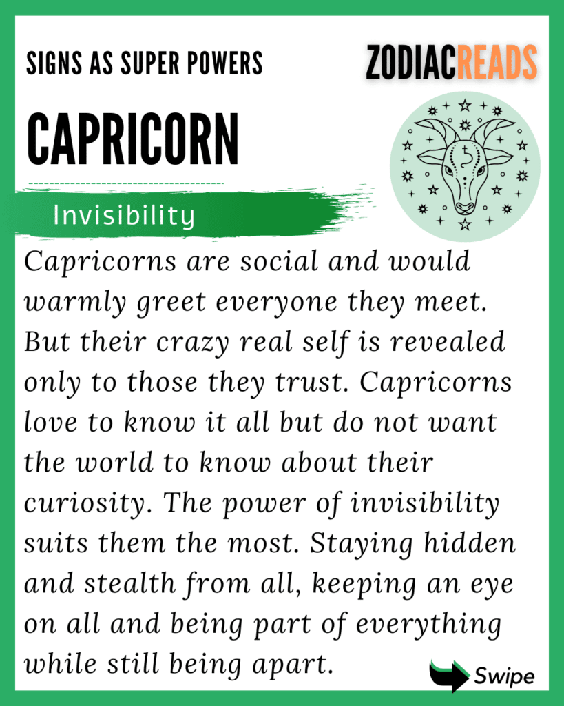 Zodiac Signs as Superpowers Capricorn