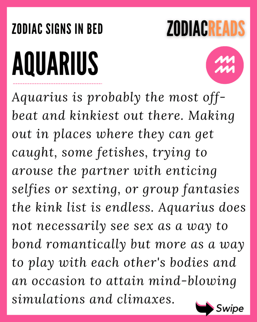 Aquarius in bed