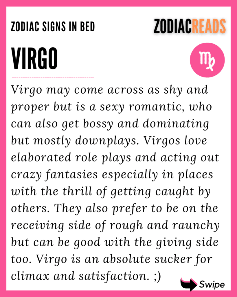 Virgo in bed