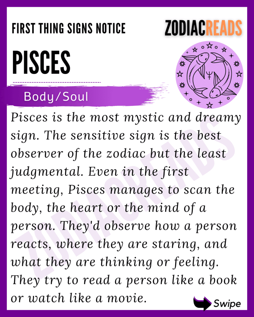 first thing zodiac sign notice