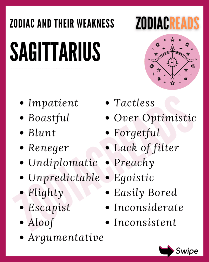 zodiac sign and their weakness