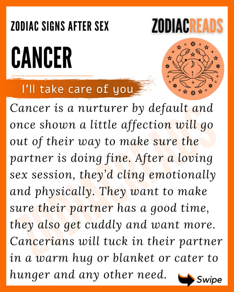 cancer zodiac after sex