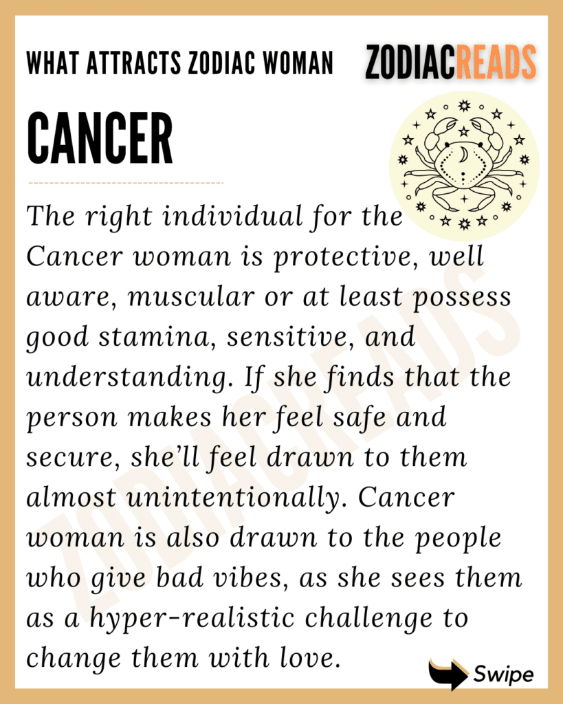 Cancer zodiac woman attracted to