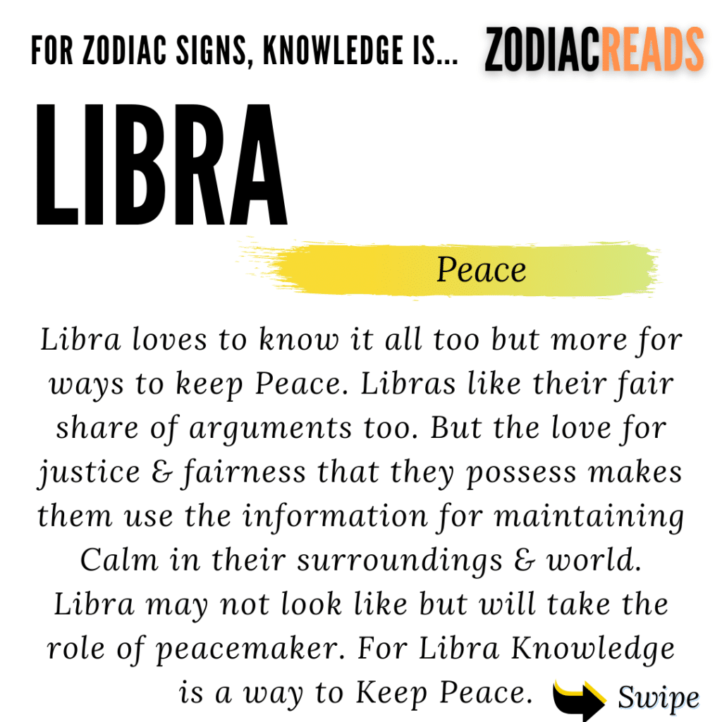 for zodiac signs knowledge is libra
