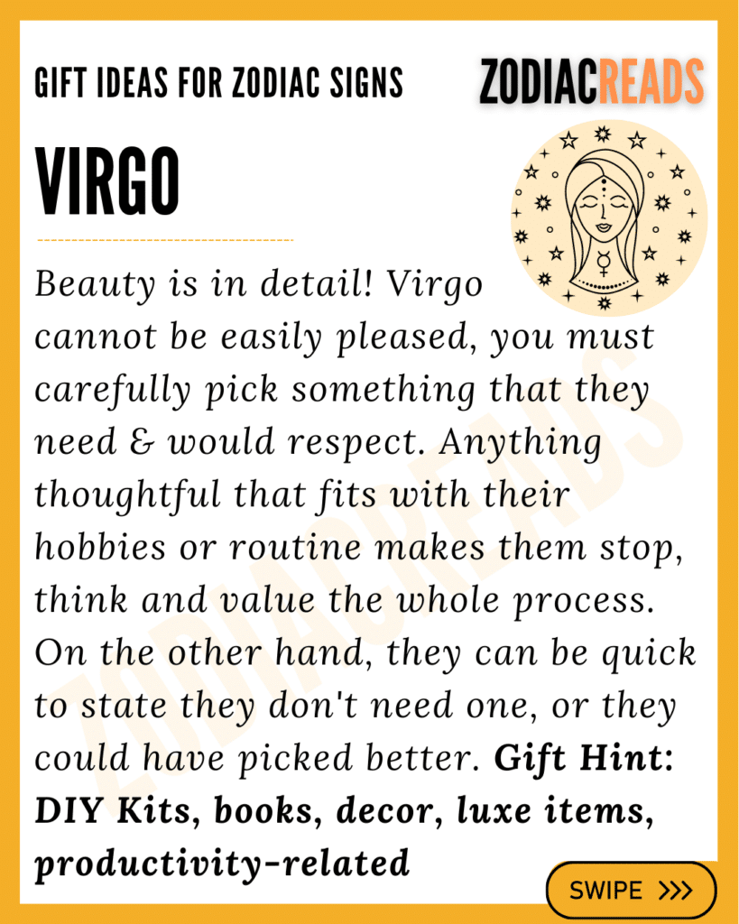 Zodiac Signs and Gifts ideas virgo