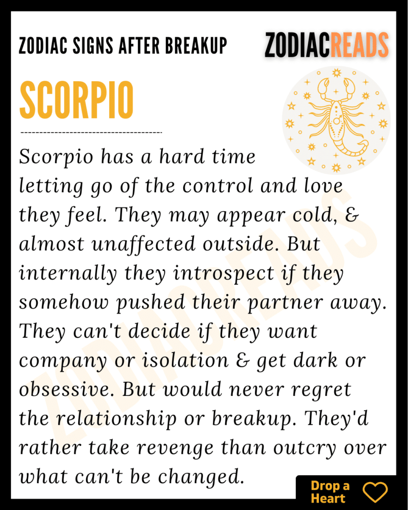 Scorpio after breakup