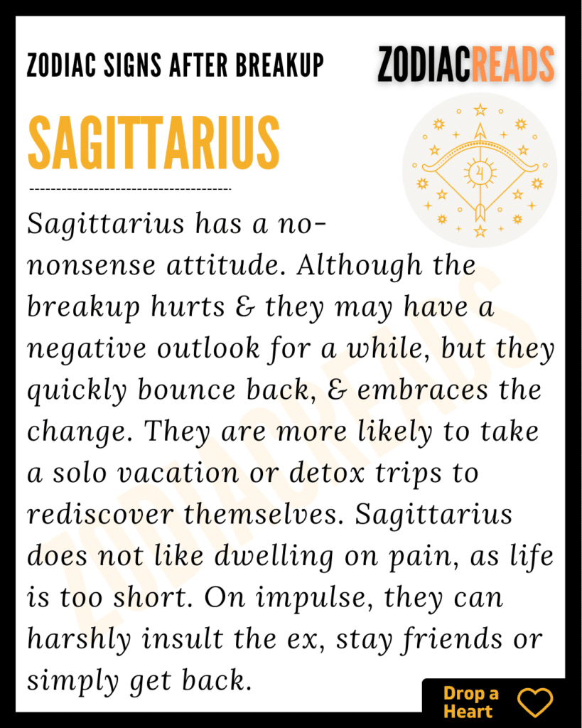 Sagittarius after breakup