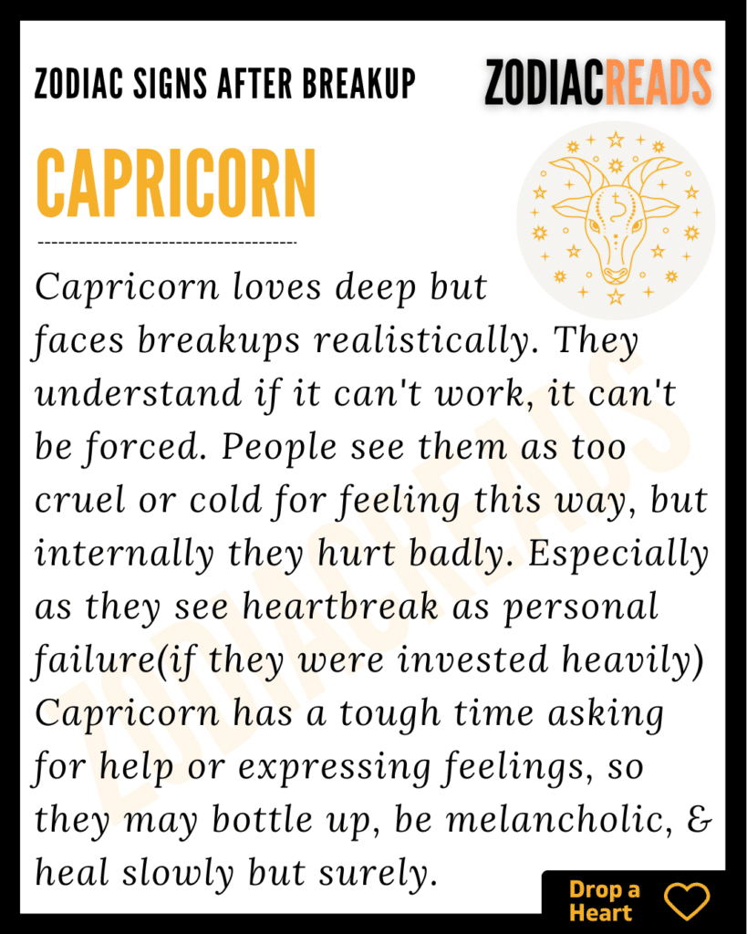 Capricorn after breakup