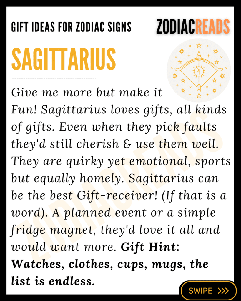 Zodiac Signs and Gifts ideas Sagittarius