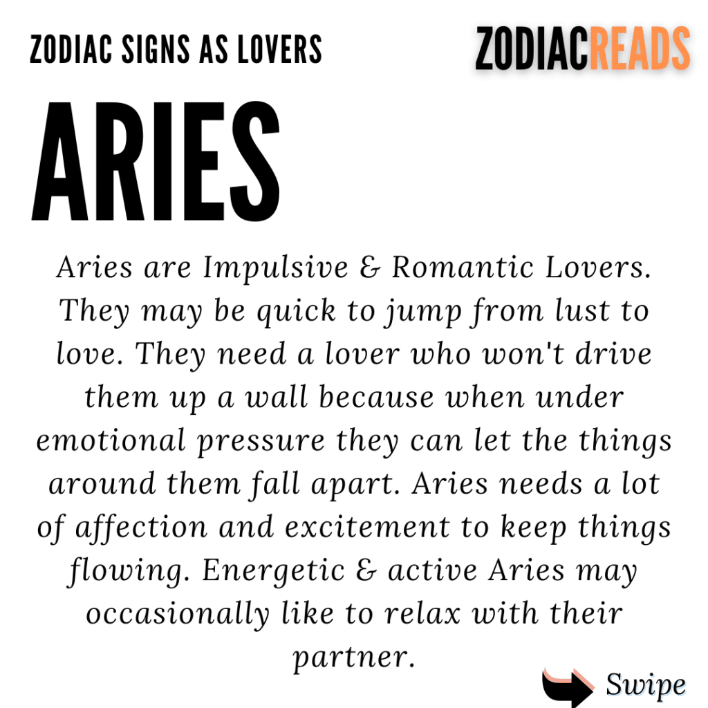 Aries as Lover