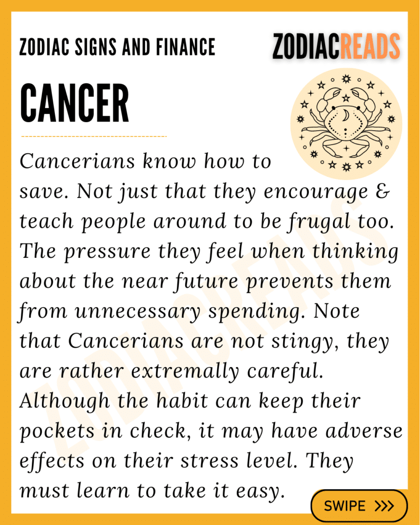zodiac cancer and money