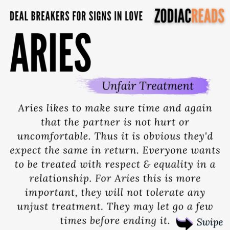 Deal Breakers for Aries- ZodiacReads