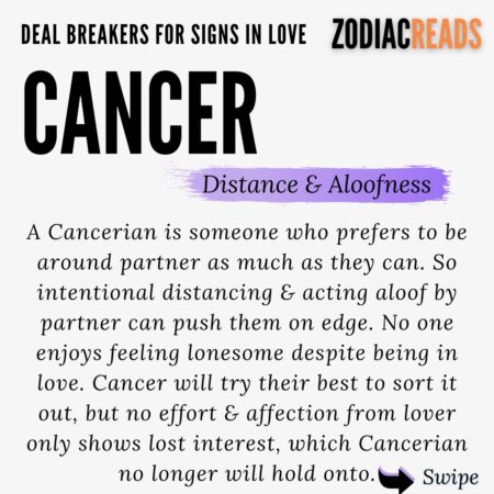 Deal Breakers for Cancer zodiac