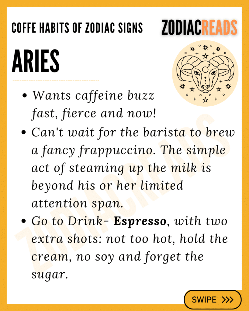 Coffee habits of Aries