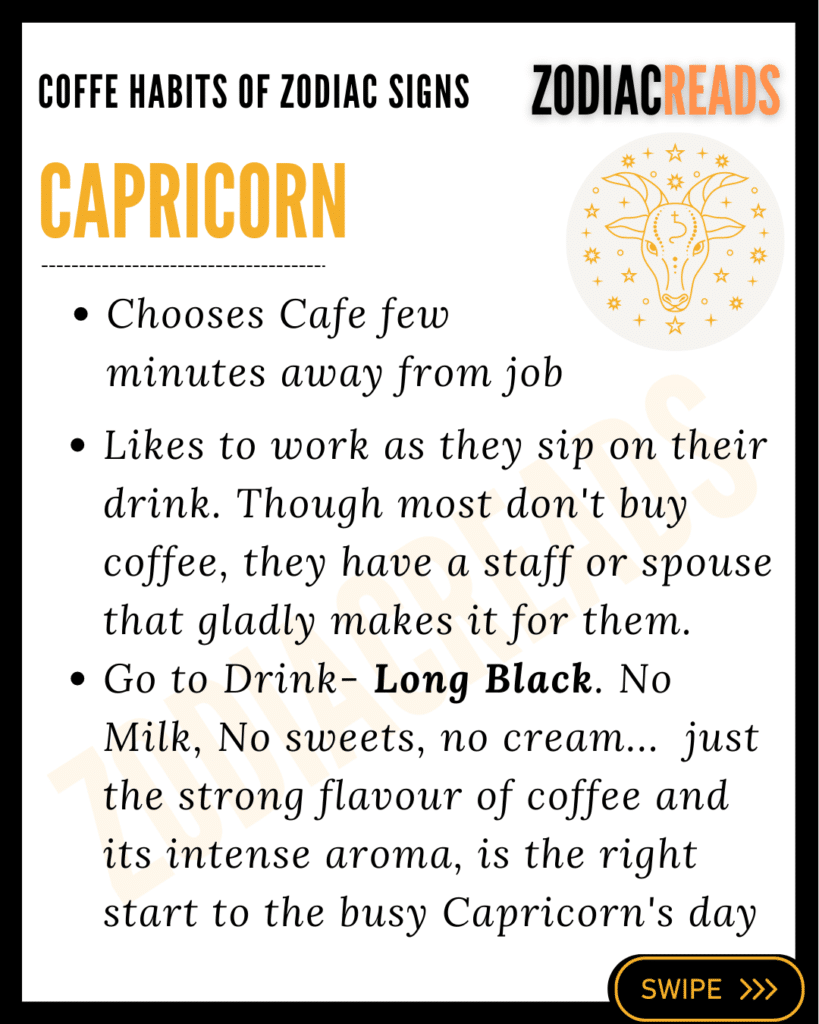 Coffee habits of Capricorn