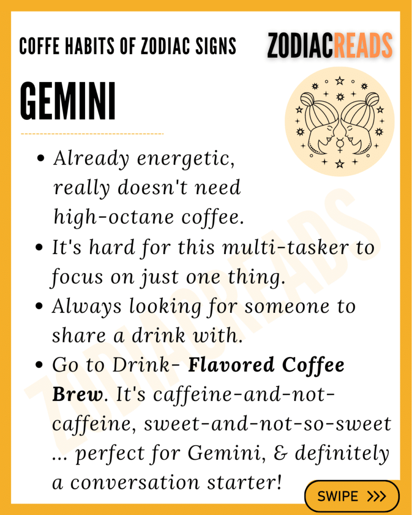 Coffee habits of Gemini