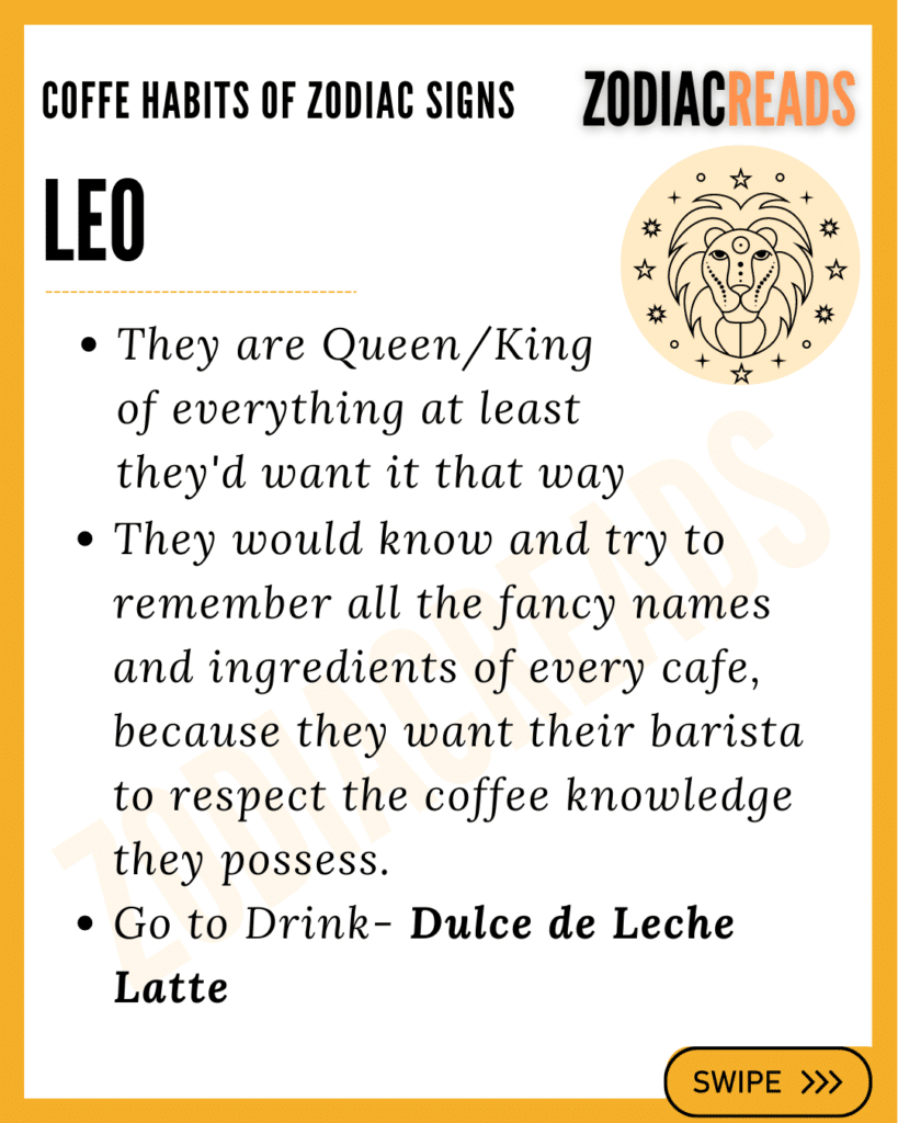 Coffee habits of Leo