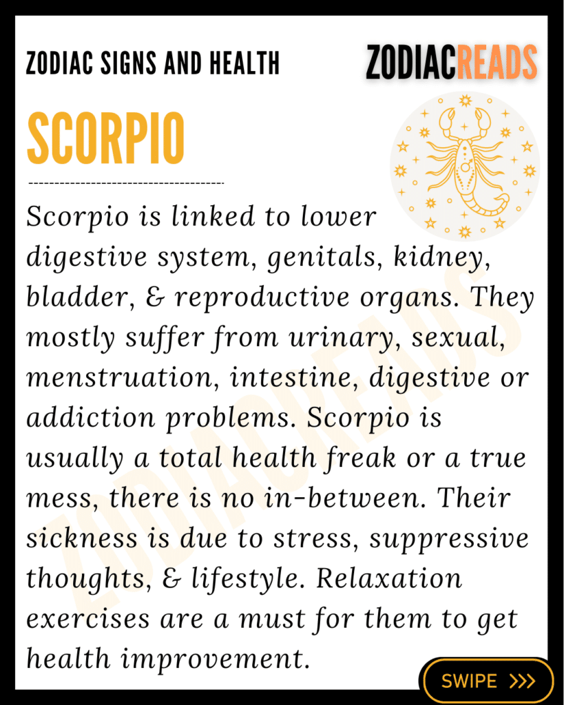 Zodiac Signs and Health Scorpio
