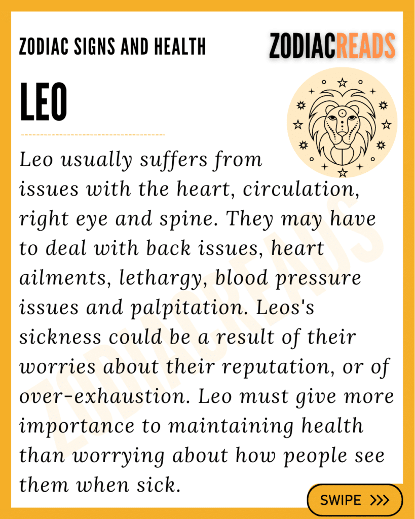 Zodiac Signs and Health Leo