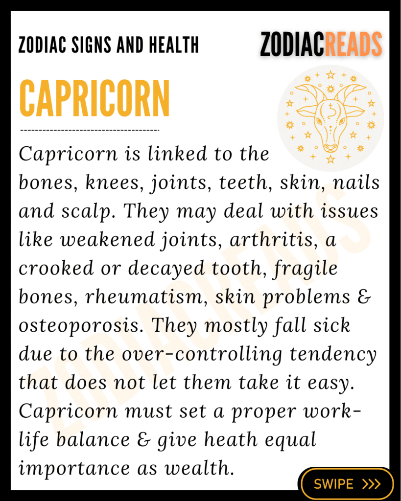 Zodiac Signs and Health Capricorn