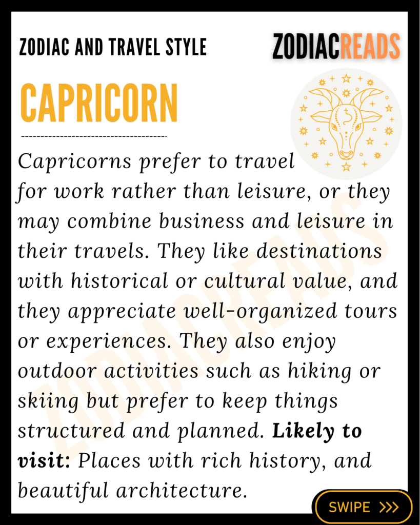 Capricorn and travel