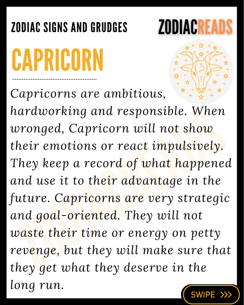 Capricorn and grudges