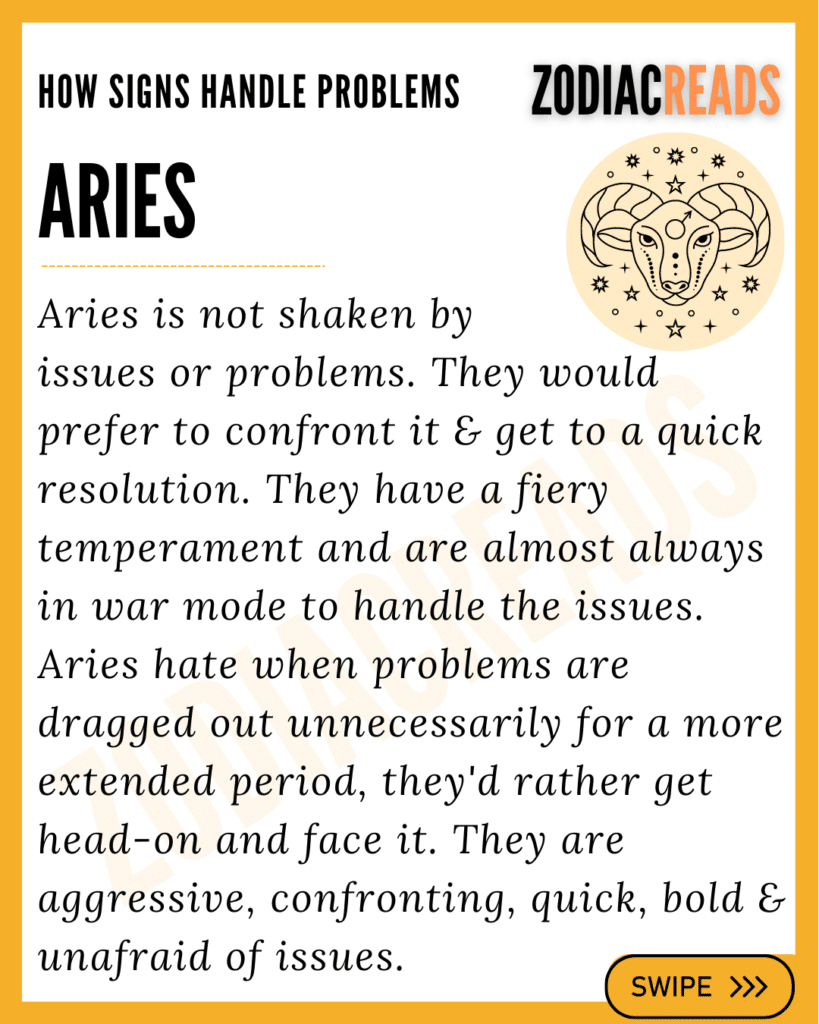 how aries handle problems