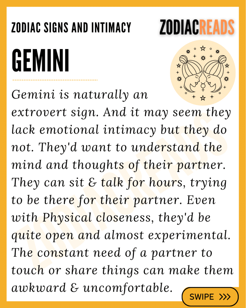 Signs and Intimacy gemini