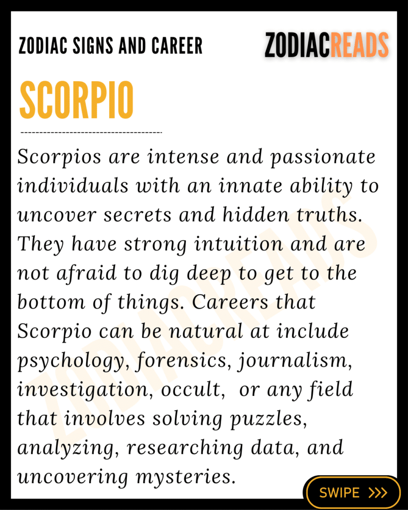 Scorpio and career
