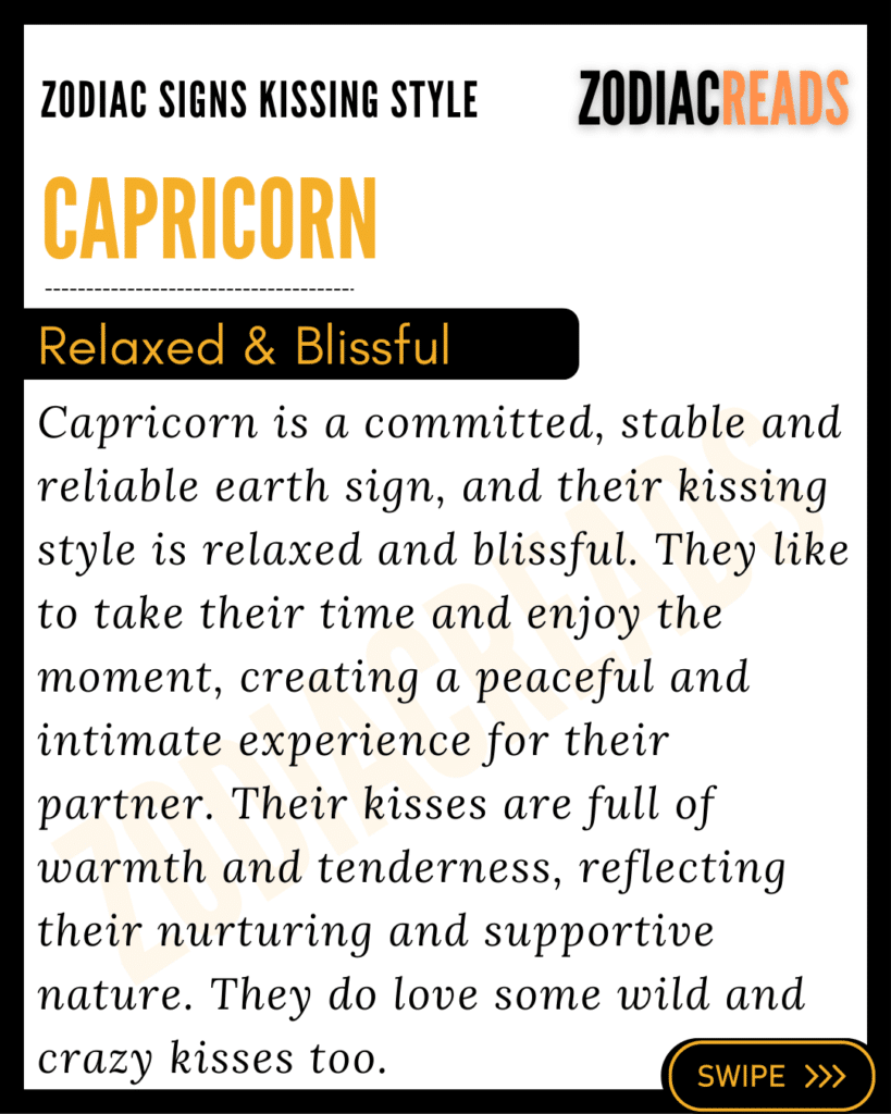 Capricorn kissing style
