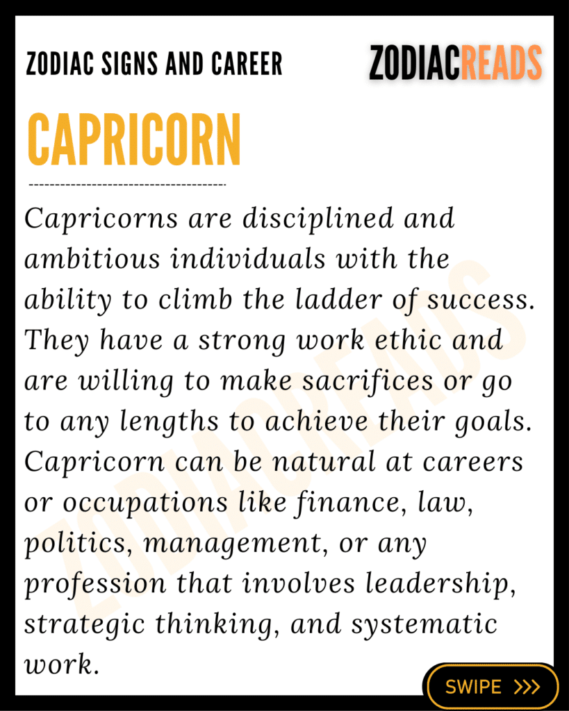 Capricorn and career