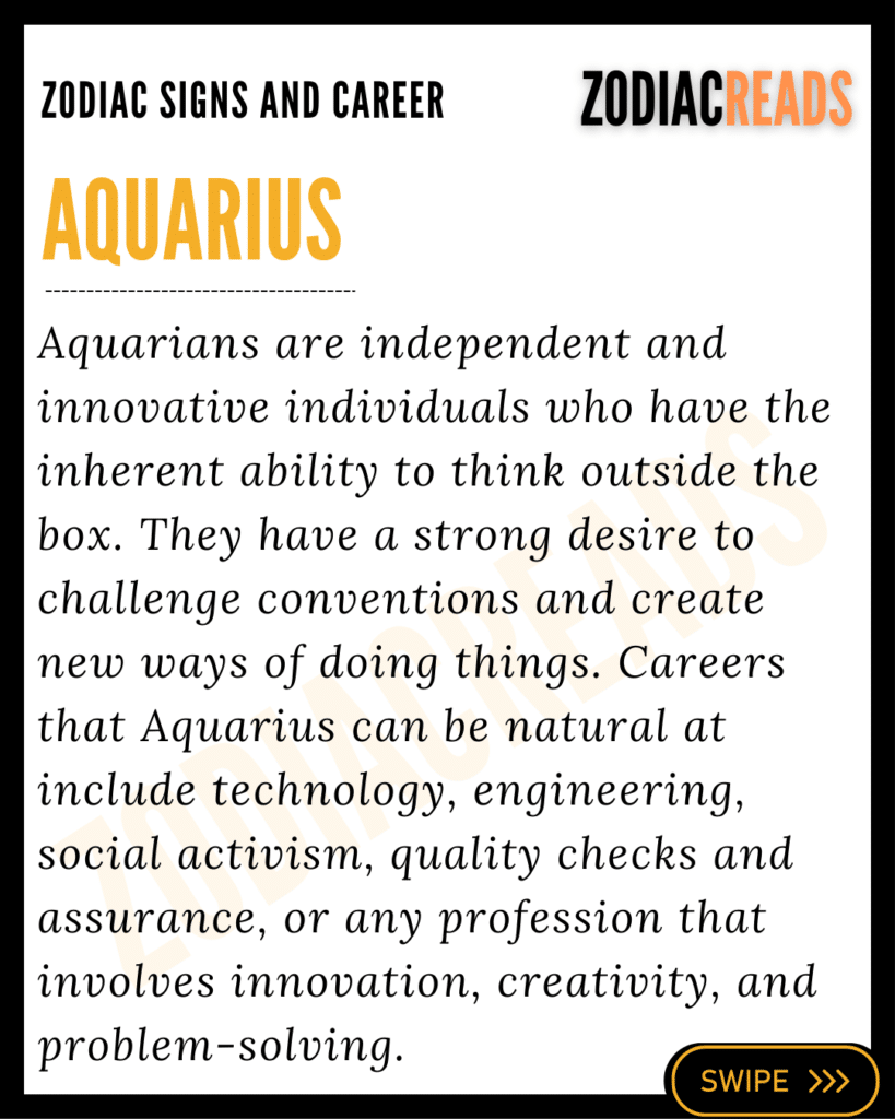 aquarius and career