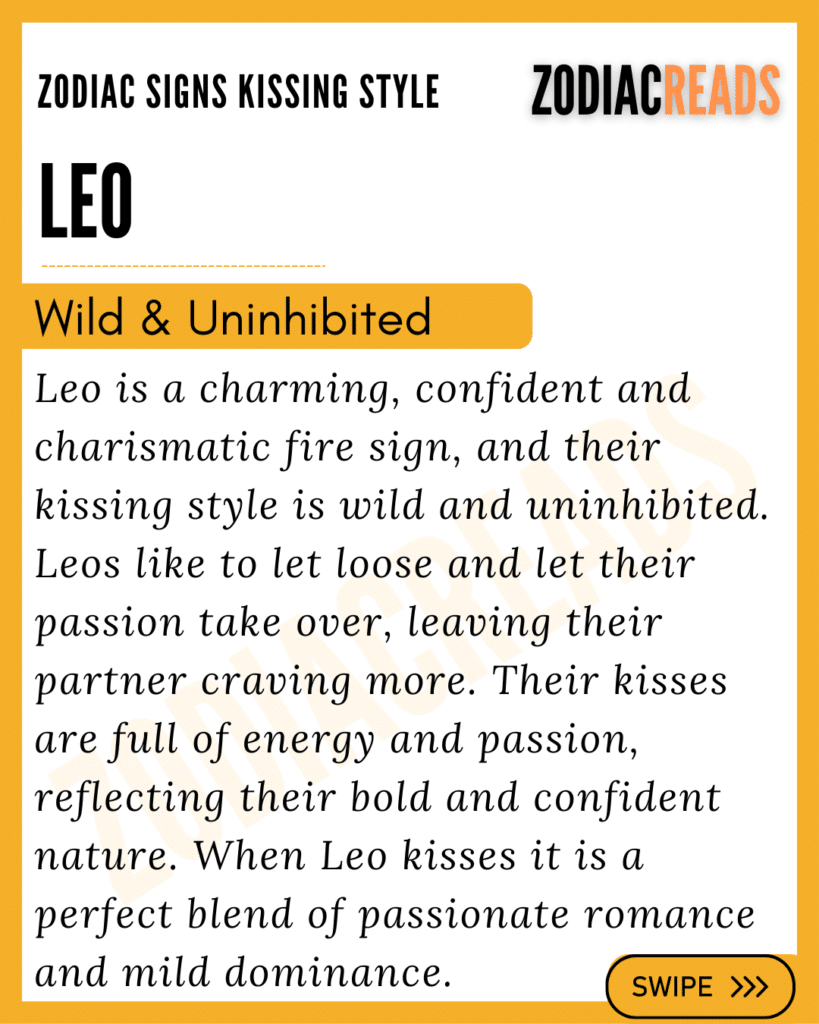 Leo kissing style