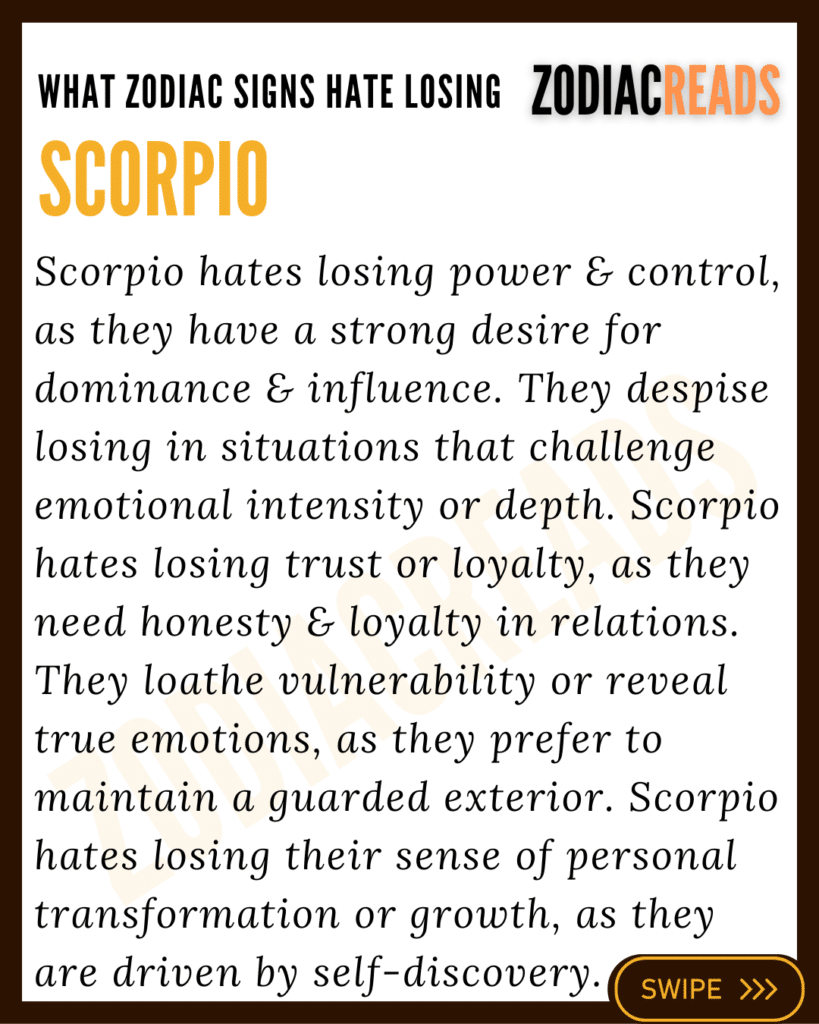 Scorpio hate the most