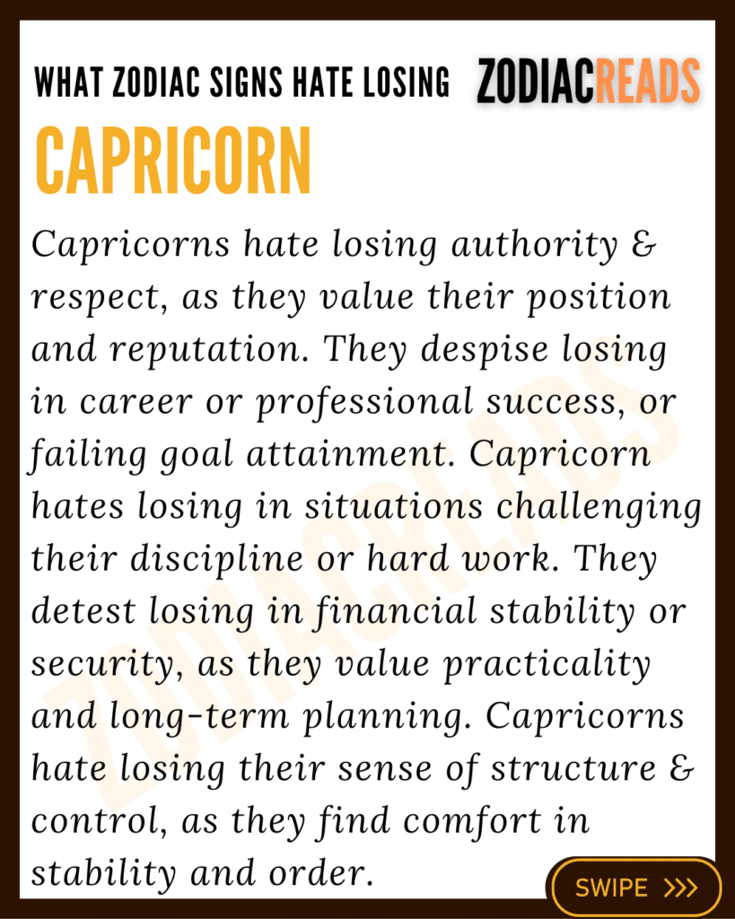 Capricorn hate the most