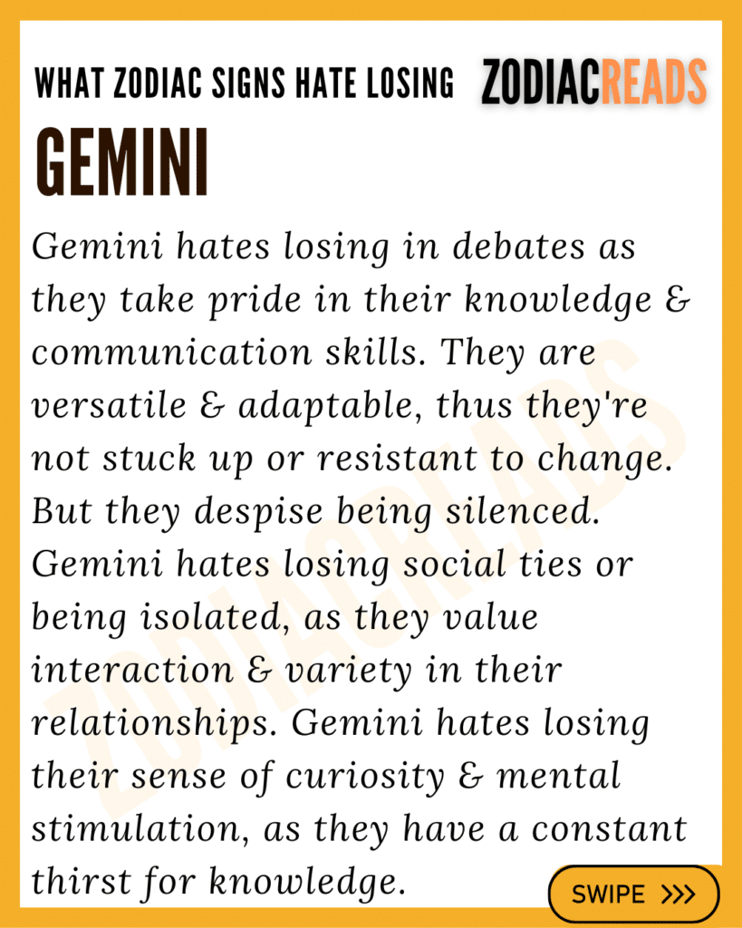 Gemini hate the most